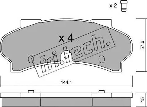 Fri.Tech. 019.0 - Гальмівні колодки, дискові гальма autozip.com.ua