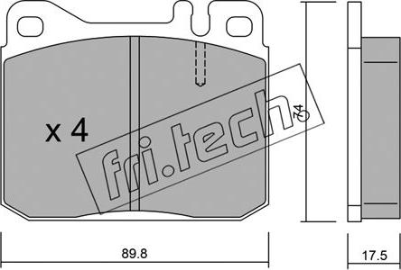 Fri.Tech. 013.1 - Гальмівні колодки, дискові гальма autozip.com.ua