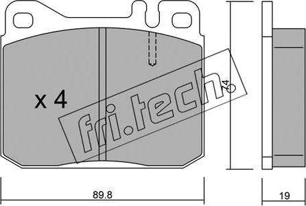 Fri.Tech. 013.2 - Гальмівні колодки, дискові гальма autozip.com.ua