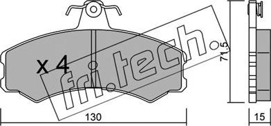 Fri.Tech. 033.1 - Гальмівні колодки, дискові гальма autozip.com.ua