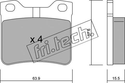 Fri.Tech. 199.1 - Гальмівні колодки, дискові гальма autozip.com.ua