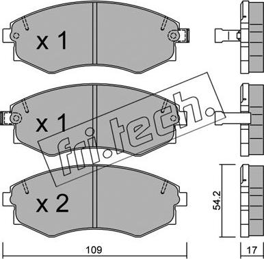 Fri.Tech. 195.1 - Гальмівні колодки, дискові гальма autozip.com.ua