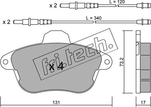 Fri.Tech. 191.0 - Гальмівні колодки, дискові гальма autozip.com.ua