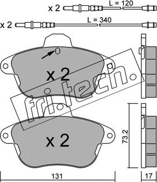 Fri.Tech. 191.1 - Гальмівні колодки, дискові гальма autozip.com.ua