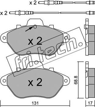 Fri.Tech. 192.1 - Гальмівні колодки, дискові гальма autozip.com.ua