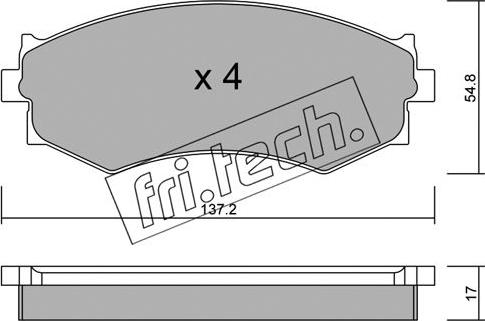 Fri.Tech. 197.0 - Гальмівні колодки, дискові гальма autozip.com.ua