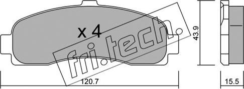 Fri.Tech. 147.0 - Гальмівні колодки, дискові гальма autozip.com.ua