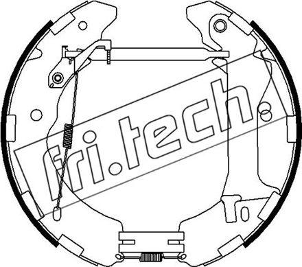 Fri.Tech. 16493 - Комплект гальм, барабанний механізм autozip.com.ua