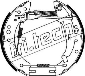 Fri.Tech. 16441 - Комплект гальм, барабанний механізм autozip.com.ua