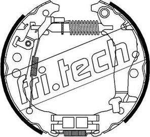 Fri.Tech. 16451 - Комплект гальм, барабанний механізм autozip.com.ua