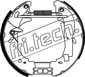 Fri.Tech. 16419 - Комплект гальм, барабанний механізм autozip.com.ua