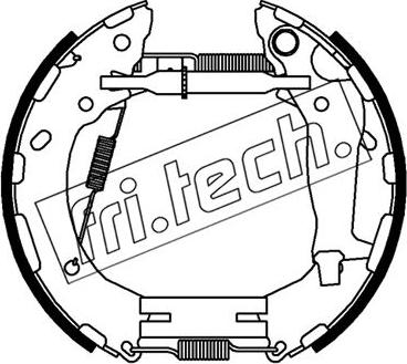 Fri.Tech. 16484 - Комплект гальм, барабанний механізм autozip.com.ua