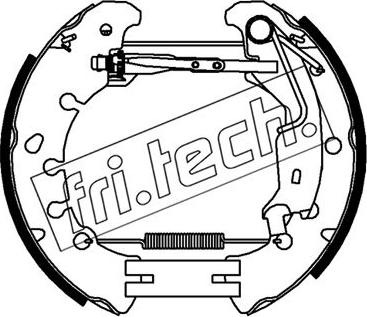 Fri.Tech. 16481 - Комплект гальм, барабанний механізм autozip.com.ua