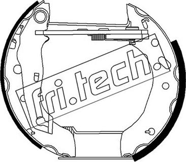 Fri.Tech. 16483 - Комплект гальм, барабанний механізм autozip.com.ua