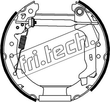 Fri.Tech. 16502 - Комплект гальм, барабанний механізм autozip.com.ua