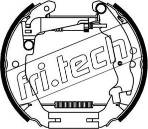 Fri.Tech. 16438 - Комплект гальм, барабанний механізм autozip.com.ua