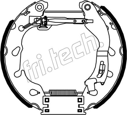 Fri.Tech. 16551 - Комплект гальм, барабанний механізм autozip.com.ua