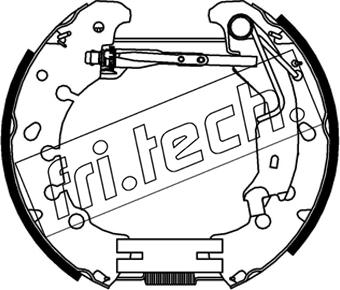 Fri.Tech. 16557 - Комплект гальм, барабанний механізм autozip.com.ua