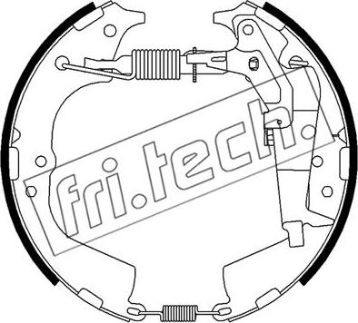 Fri.Tech. 16512 - Комплект гальм, барабанний механізм autozip.com.ua
