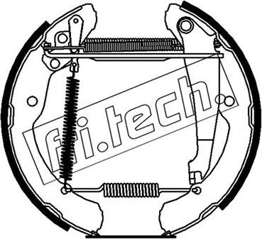 Fri.Tech. 16504 - Комплект гальм, барабанний механізм autozip.com.ua