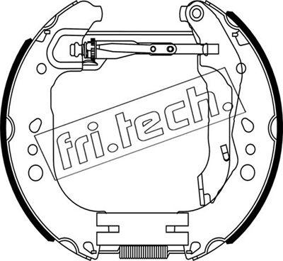 Fri.Tech. 16505 - Комплект гальм, барабанний механізм autozip.com.ua