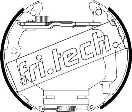 Fri.Tech. 16506 - Комплект гальм, барабанний механізм autozip.com.ua