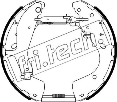 Fri.Tech. 16519 - Комплект гальм, барабанний механізм autozip.com.ua