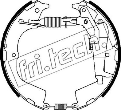 Fri.Tech. 16513 - Комплект гальм, барабанний механізм autozip.com.ua