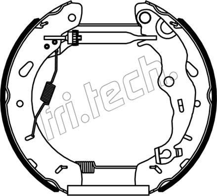 Fri.Tech. 16536 - Комплект гальм, барабанний механізм autozip.com.ua