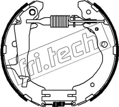 Fri.Tech. 16523 - Комплект гальм, барабанний механізм autozip.com.ua