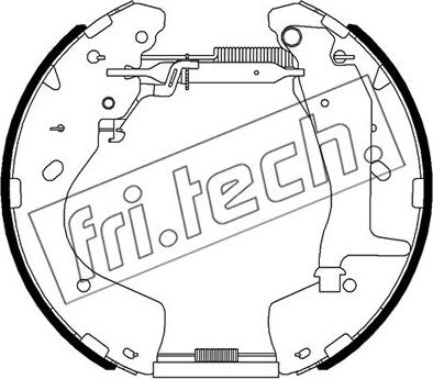 Fri.Tech. 16522 - Комплект гальм, барабанний механізм autozip.com.ua