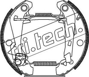 Fri.Tech. 16015 - Комплект гальм, барабанний механізм autozip.com.ua