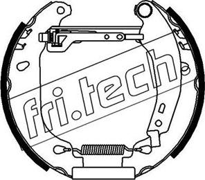 Fri.Tech. 16018 - Комплект гальм, барабанний механізм autozip.com.ua