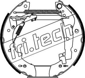 Fri.Tech. 16030 - Комплект гальм, барабанний механізм autozip.com.ua