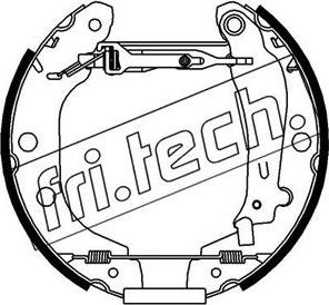 Fri.Tech. 16157 - Комплект гальм, барабанний механізм autozip.com.ua