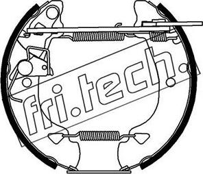Fri.Tech. 16166 - Комплект гальм, барабанний механізм autozip.com.ua