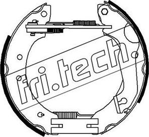 Fri.Tech. 16103 - Комплект гальм, барабанний механізм autozip.com.ua