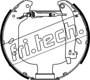 Fri.Tech. 16102 - Комплект гальм, барабанний механізм autozip.com.ua