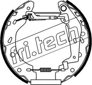 Fri.Tech. 16185 - Комплект гальм, барабанний механізм autozip.com.ua