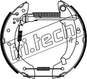 Fri.Tech. 16181 - Комплект гальм, барабанний механізм autozip.com.ua
