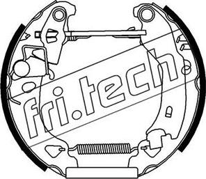 Fri.Tech. 16127 - Комплект гальм, барабанний механізм autozip.com.ua