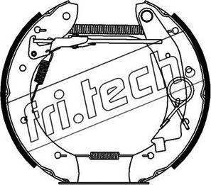 Fri.Tech. 16178 - Комплект гальм, барабанний механізм autozip.com.ua