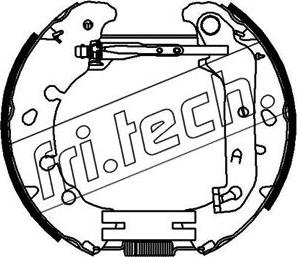 Fri.Tech. 16391 - Комплект гальм, барабанний механізм autozip.com.ua