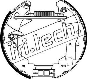 Fri.Tech. 16349 - Комплект гальм, барабанний механізм autozip.com.ua