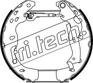 Fri.Tech. 16301 - Комплект гальм, барабанний механізм autozip.com.ua