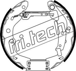 Fri.Tech. 16317 - Комплект гальм, барабанний механізм autozip.com.ua