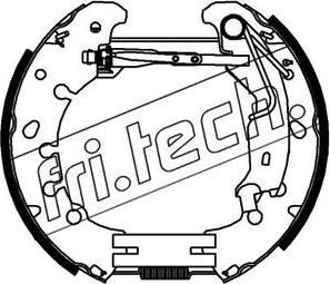 Fri.Tech. 16381 - Комплект гальм, барабанний механізм autozip.com.ua