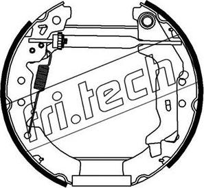 Fri.Tech. 16294 - Комплект гальм, барабанний механізм autozip.com.ua