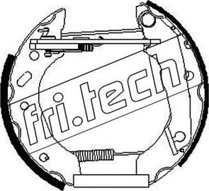 Fri.Tech. 16264 - Комплект гальм, барабанний механізм autozip.com.ua