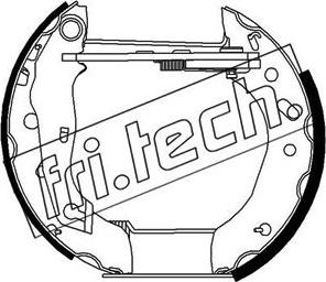 Fri.Tech. 16266 - Комплект гальм, барабанний механізм autozip.com.ua